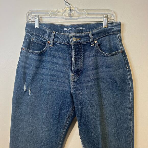 Old Navy Womens High Rise Slouchy Straight Jeans Size 2 Distressed Raw Hem NWOT - Picture 7 of 7